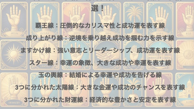 大金が舞い込む手相！億万長者になれる最強の手相8選！