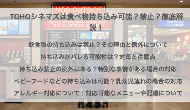 TOHOシネマズは食べ物持ち込み可能？